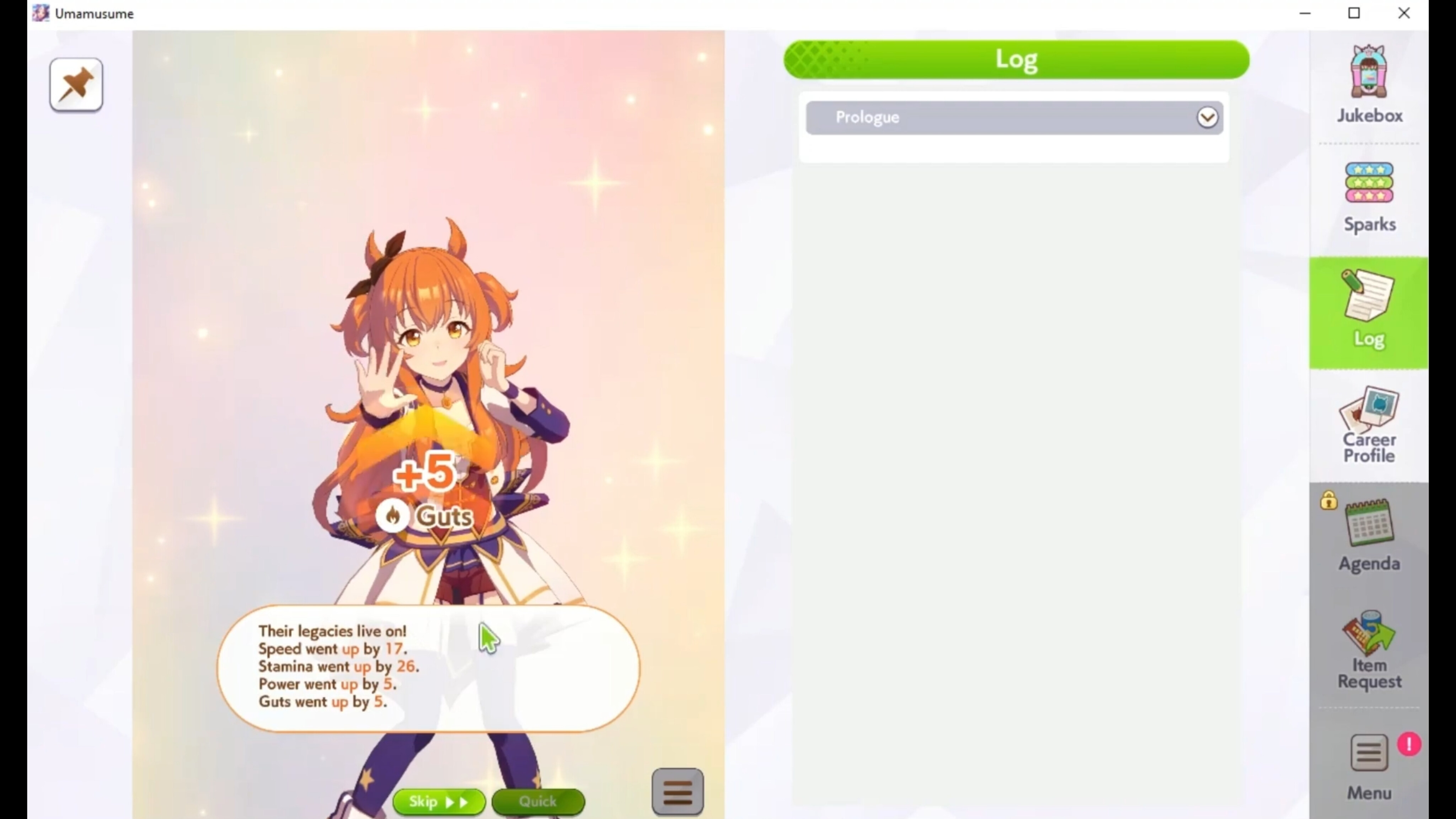 Upgrading Mayano Top Gun's stats is essential to win races (Image via Cygames, Inc.)